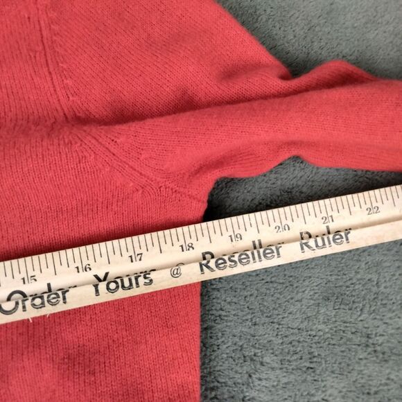 Adrienne Vittadini 2 Ply Cashmere Sweater Womens Red Large Minimalist Capsule - Picture 9 of 9